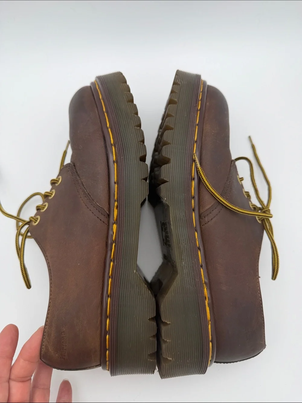 Vintage Dr. Martens Made in England Aztec Crazy Horse 1561 4 Hole Brown Oxford 6